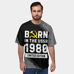 Футболка оверсайз мужская Born In The USSR 1980 year Limited Edition, цвет: 3D-принт — фото 2