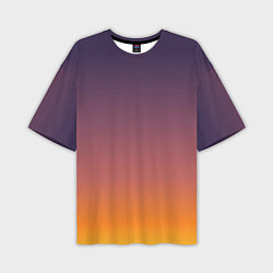 Мужская футболка оверсайз Sunset Gradient