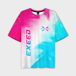 Футболка оверсайз мужская Exeed Neon Gradient, цвет: 3D-принт