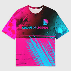 Футболка оверсайз мужская League of Legends Neon Gradient, цвет: 3D-принт