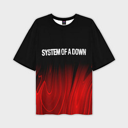 Футболка оверсайз мужская System of a Down Red Plasma, цвет: 3D-принт