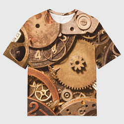 Футболка оверсайз мужская Механистическая композиция из металлических детале, цвет: 3D-принт