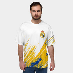 Футболка оверсайз мужская Real madrid краска, цвет: 3D-принт — фото 2