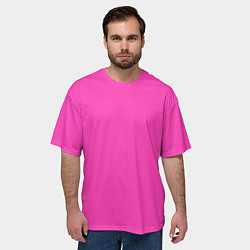 Футболка оверсайз мужская Яркий розовый из фильма Барби, цвет: 3D-принт — фото 2