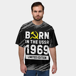 Футболка оверсайз мужская Born In The USSR 1969 year Limited Edition, цвет: 3D-принт — фото 2