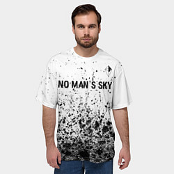 Футболка оверсайз мужская No Mans Sky Glitch на светлом фоне, цвет: 3D-принт — фото 2