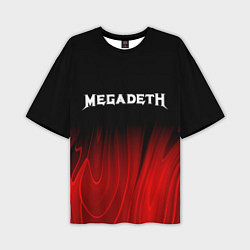 Футболка оверсайз мужская Megadeth Red Plasma, цвет: 3D-принт