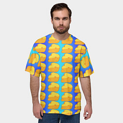 Футболка оверсайз мужская Сыр сыр сыр, цвет: 3D-принт — фото 2