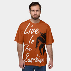 Футболка оверсайз мужская Live in the sunshine, цвет: 3D-принт — фото 2