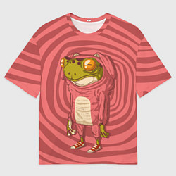 Футболка оверсайз мужская Лягушка-зайчик, цвет: 3D-принт