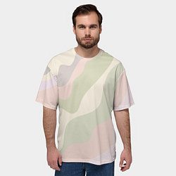 Футболка оверсайз мужская Произвольные цветные полосы colored stripes, цвет: 3D-принт — фото 2