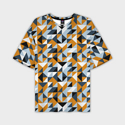 Мужская футболка оверсайз Полигональный геометрический узор
