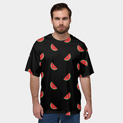 Футболка оверсайз мужская Арбузик паттерн, цвет: 3D-принт — фото 2