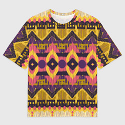 Футболка оверсайз мужская Африканский узор орнамент из шерсти Africa Wool Pa, цвет: 3D-принт