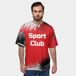 Футболка оверсайз мужская Sport Club Спортивный клуб, цвет: 3D-принт — фото 2