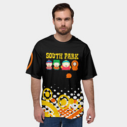 Футболка оверсайз мужская Южный Парк - абстракция, цвет: 3D-принт — фото 2