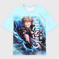 Футболка оверсайз мужская Тарталья-воин из Снежной, цвет: 3D-принт