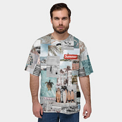 Футболка оверсайз мужская Aloha surfing, цвет: 3D-принт — фото 2