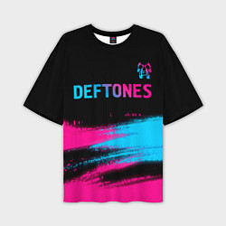 Футболка оверсайз мужская Deftones Neon Gradient, цвет: 3D-принт