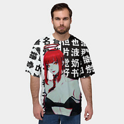 Футболка оверсайз мужская Красивая МАКИМА из Человек бензопила, цвет: 3D-принт — фото 2