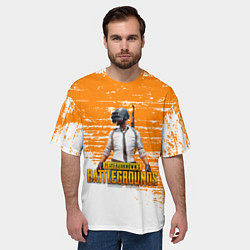 Футболка оверсайз мужская Playerunknown battlegrounds краска, цвет: 3D-принт — фото 2