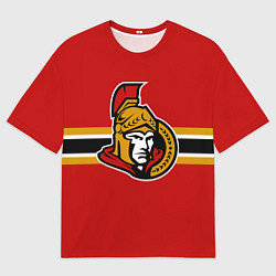 Футболка оверсайз мужская Оттава Сенаторз форма, цвет: 3D-принт