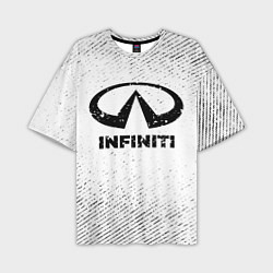 Футболка оверсайз мужская Infiniti с потертостями на светлом фоне, цвет: 3D-принт