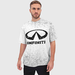 Футболка оверсайз мужская Infiniti с потертостями на светлом фоне, цвет: 3D-принт — фото 2