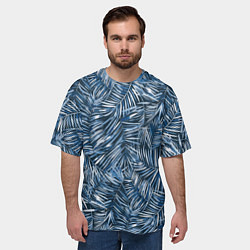 Футболка оверсайз мужская Тропические листья пальмы, цвет: 3D-принт — фото 2