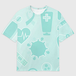 Футболка оверсайз мужская Медицинские профессии, цвет: 3D-принт