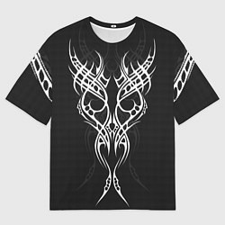 Футболка оверсайз мужская Титуировки на карбоне, цвет: 3D-принт