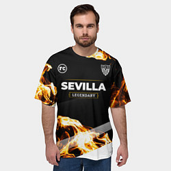 Футболка оверсайз мужская Sevilla Legendary Sport Fire, цвет: 3D-принт — фото 2