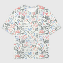 Футболка оверсайз мужская Школьные будни, цвет: 3D-принт