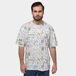 Футболка оверсайз мужская Школьные будни, цвет: 3D-принт — фото 2