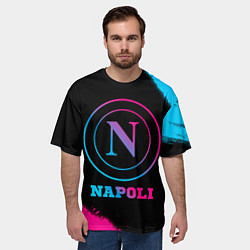 Футболка оверсайз мужская Napoli FC Neon Gradient, цвет: 3D-принт — фото 2