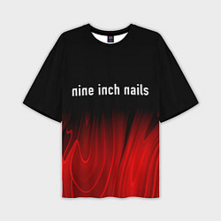 Футболка оверсайз мужская Nine Inch Nails Red Plasma, цвет: 3D-принт