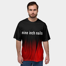 Футболка оверсайз мужская Nine Inch Nails Red Plasma, цвет: 3D-принт — фото 2