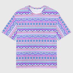 Футболка оверсайз мужская Геометрические узоры из линий, цвет: 3D-принт