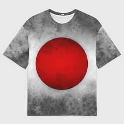 Футболка оверсайз мужская Japan flag on chrome, цвет: 3D-принт