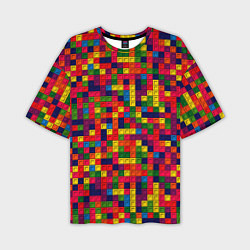 Футболка оверсайз мужская Компьютерная мозаика, цвет: 3D-принт