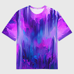 Футболка оверсайз мужская Purple splashes, цвет: 3D-принт