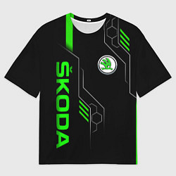 Футболка оверсайз мужская SKODA - БРОНЯ БУДУЩЕГО, цвет: 3D-принт