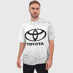 Футболка оверсайз мужская Toyota с потертостями на светлом фоне, цвет: 3D-принт — фото 2