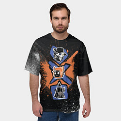 Футболка оверсайз мужская Граффити в стиле Любовь, смерть и роботы, цвет: 3D-принт — фото 2