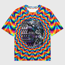 Футболка оверсайз мужская Психоделика - античная иллюзия, цвет: 3D-принт
