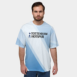 Футболка оверсайз мужская Tottenham hotspur Голубые полосы, цвет: 3D-принт — фото 2