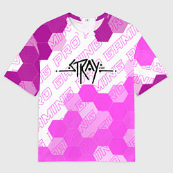 Футболка оверсайз мужская Stray pro gaming: символ наверху, цвет: 3D-принт
