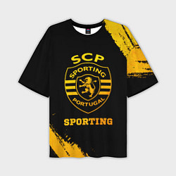 Футболка оверсайз мужская Sporting - gold gradient, цвет: 3D-принт