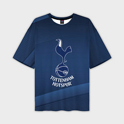 Футболка оверсайз мужская Tottenham hotspur Синяя абстракция, цвет: 3D-принт