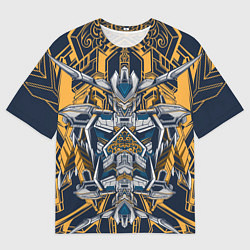 Футболка оверсайз мужская Робот-машина, цвет: 3D-принт